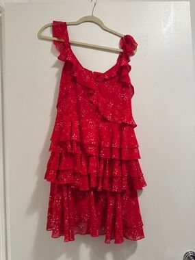 The Kooples Bright Red Tiered Dress